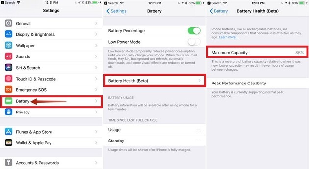 Sử dụng tính năng Battery Health mới trên iOS 11.3