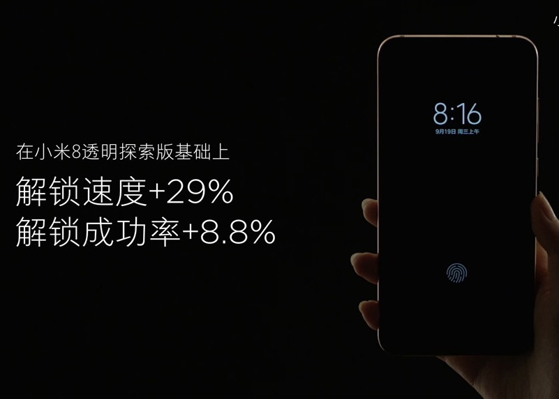 Xiaomi Mi 8 Pro sở hữu cảm biến vân tay dưới màn hình