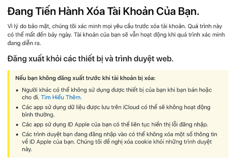 cách xóa tài khoản icloud vĩnh viễn trên iphone, ipad