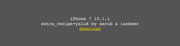  Jailbreak iOS 10.1.1 trên iPhone 7, 7 Plus ổn định với extrarecipe yaluX