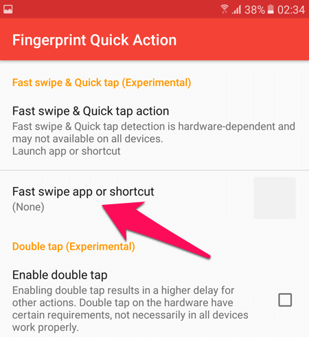 Fast swipe app or shortcut.