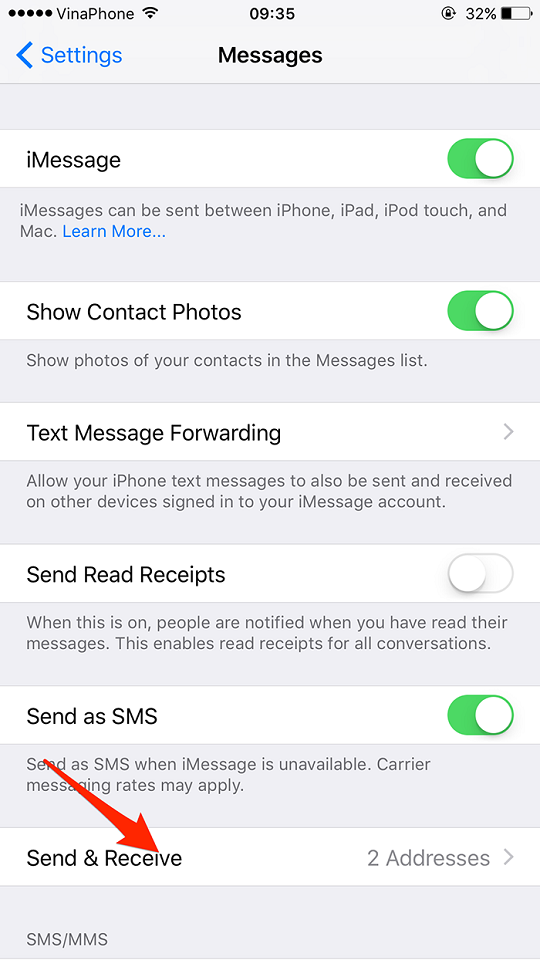 Mẹo đồng bộ tin nhắn iMessage: Bước 1