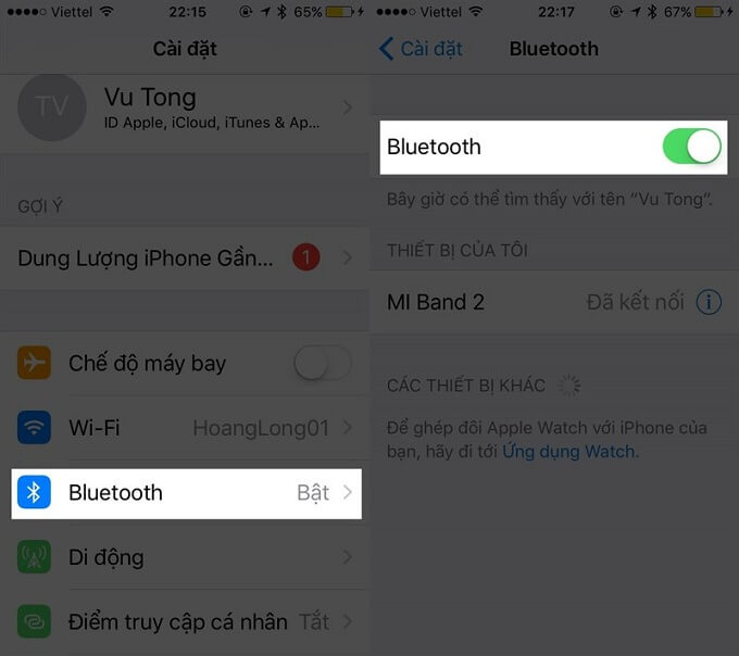 Sử dụng Bluetooth trên iPhone để kết nối các thiết bị ngoại vi