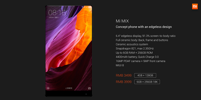 Giá Xiaomi Mi MIX
