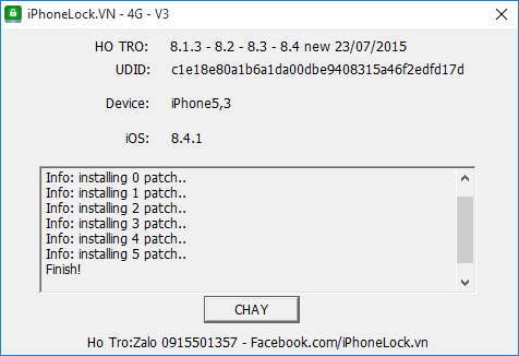 Thủ thuật sửa lỗi trên iPhone 5/5C/5S/6 Lock chạy iOS 8.4.1