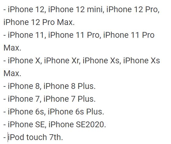 Danh sách iPhone cập nhật iOS 15