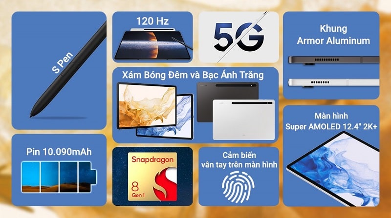 tính năng Galaxy Tab S8 Plus 5G