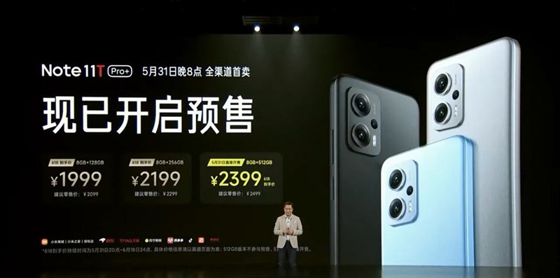 mức giá Xiaomi Redmi Note 11T Pro+