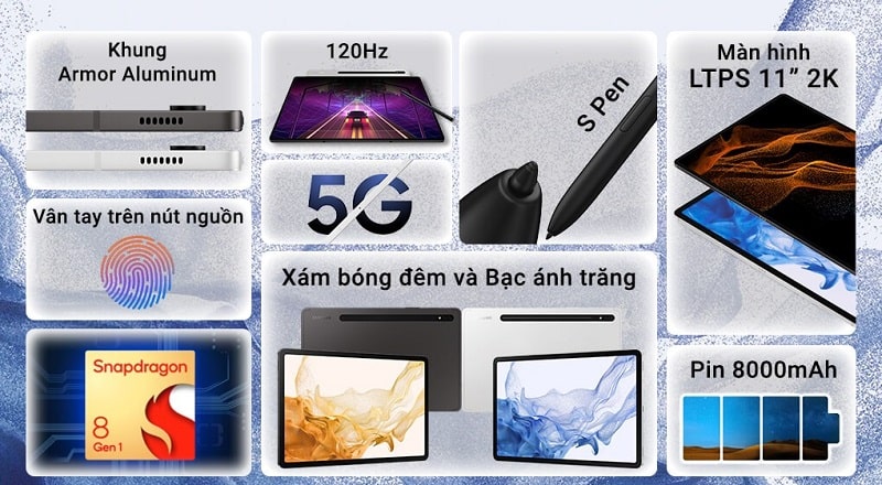 ưu điểm Samsung Galaxy Tab S8