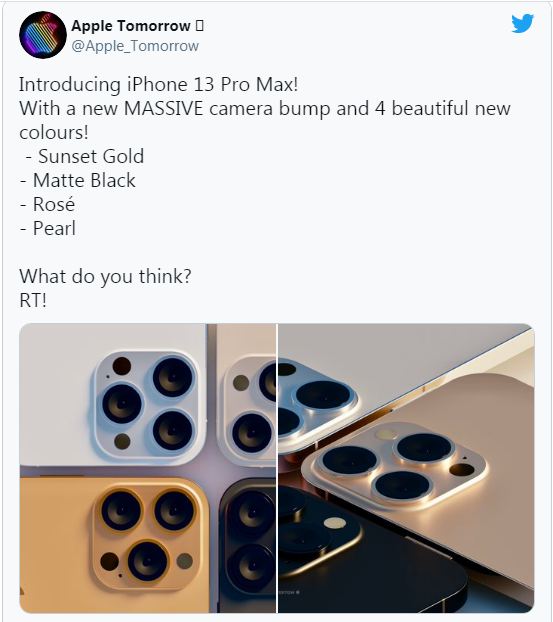 thông tin màu sắc iPhone 13 Pro Max