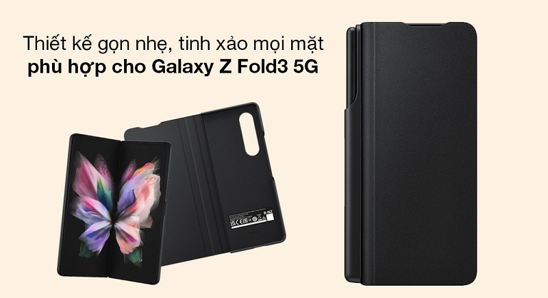 thiết kế Bao Da Kèm Bút S-Pen Samsung Galaxy Z Fold 3 5G