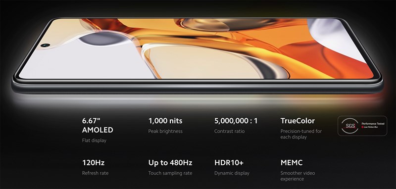 màn hình Xiaomi 11T 5G vs Xiaomi 11T Pro.