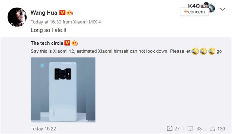 thông tin Xiaomi Mi 12