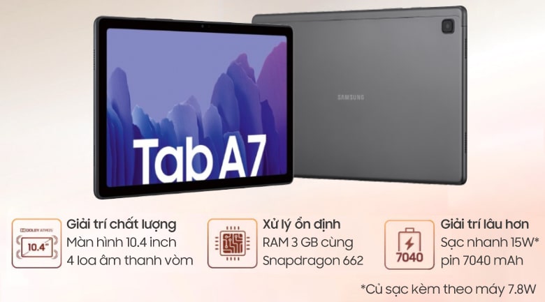 Tính năng Galaxy Tab A7 2020