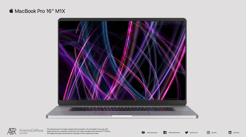 Thiết kế MacBook Pro M1X 2021