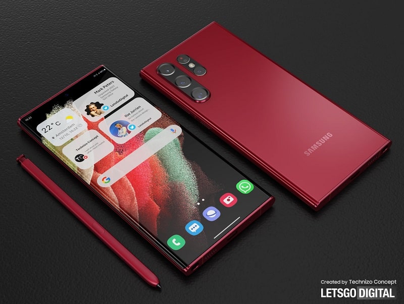 Samsung Galaxy S22 Ultra 5G màu đỏ