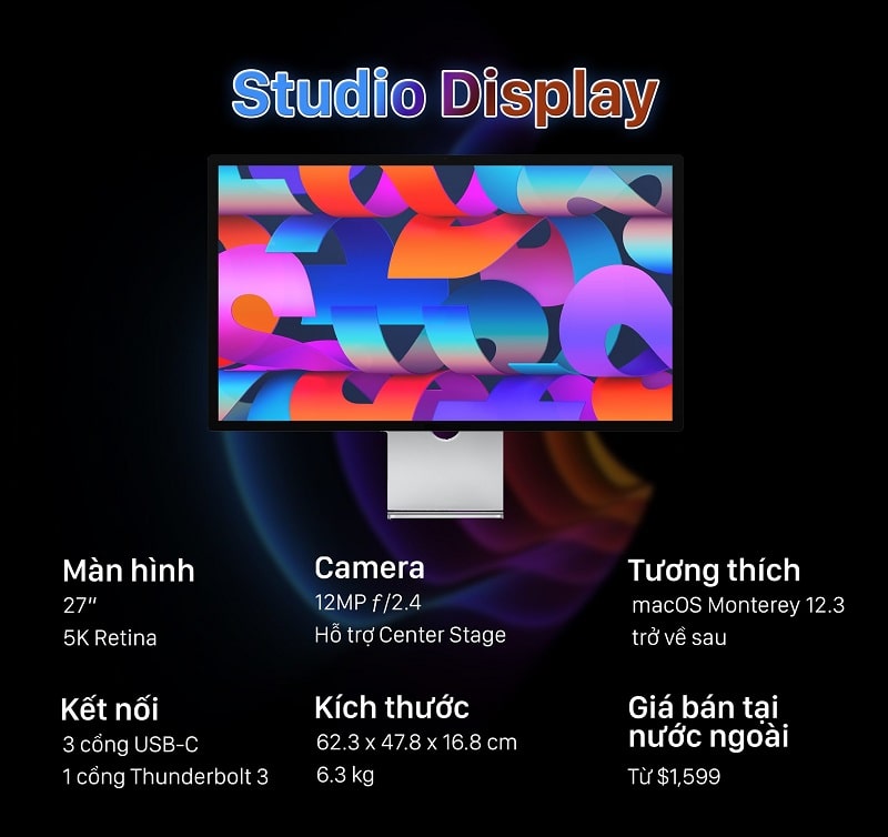 thông số Apple Studio Display 2022 27" 5K
