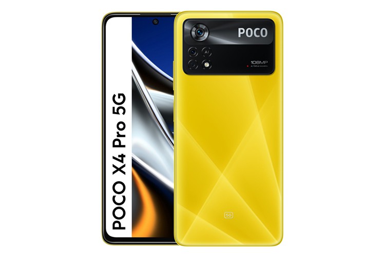 Xiaomi Poco X4 Pro 5G màu vàng.