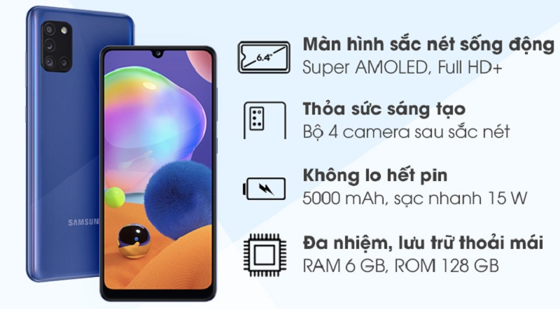 tính năng Samsung Galaxy A31 trôi bảo hành
