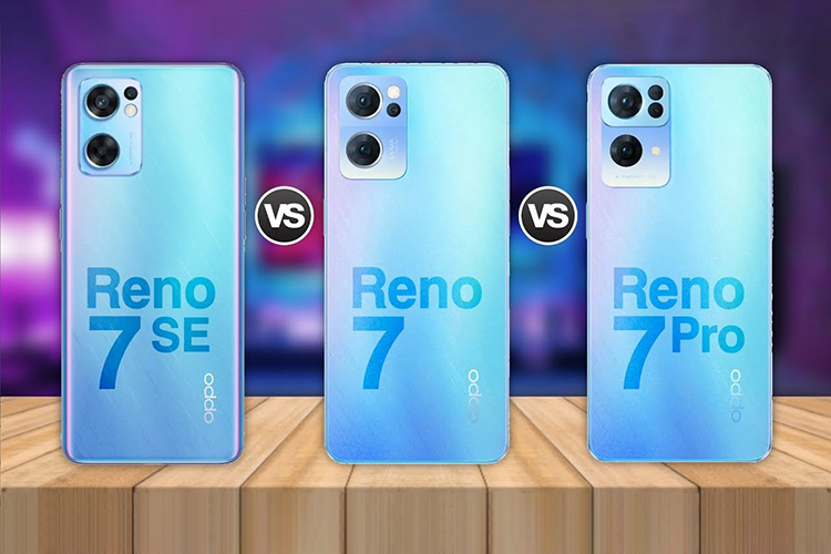 So sánh OPPO Reno7 vs Reno7 Pro vs Reno7 SE