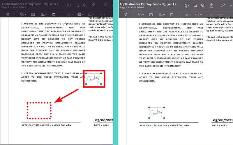chèn chữ ký vào file PDF trên Macbook bước 5