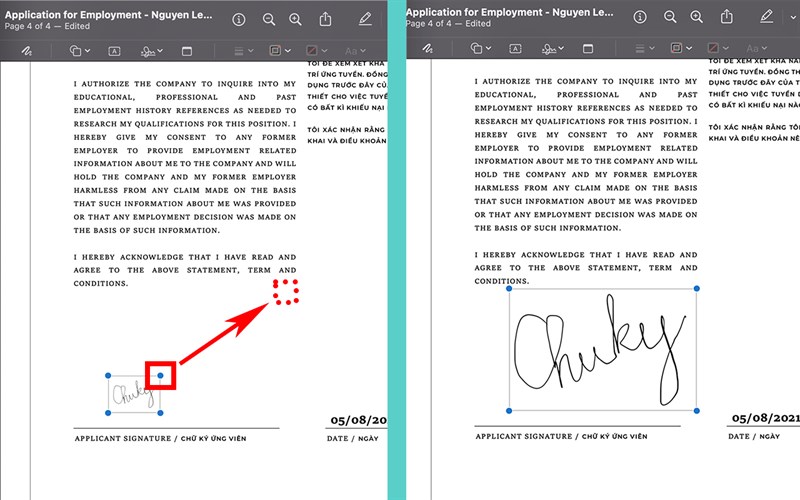 chèn chữ ký vào file PDF trên Macbook bước 6