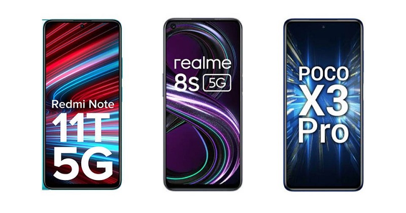 So sánh màn hình Redmi Note 11T 5G vs Realme 8s 5G và POCO X3 Pro