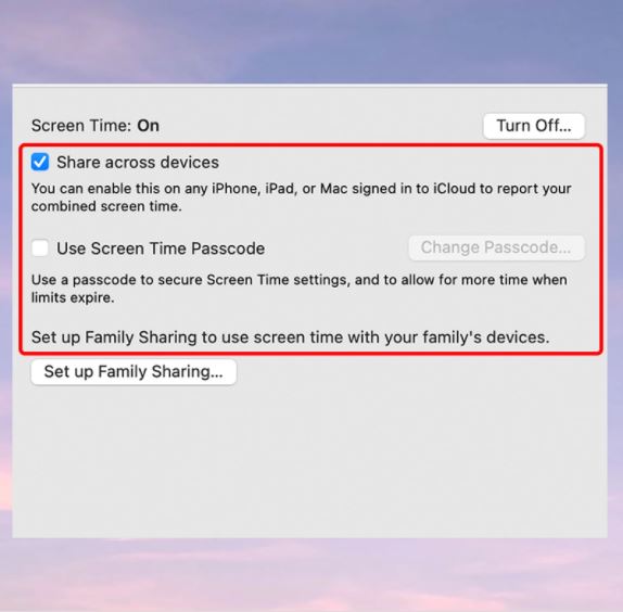 Bật tính năng Screen Time trên MacBook Bước 5