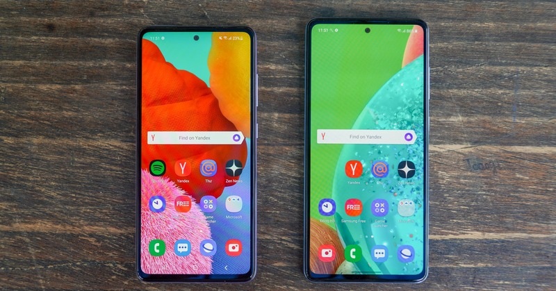 màn hình Galaxy A52 vs Galaxy A72