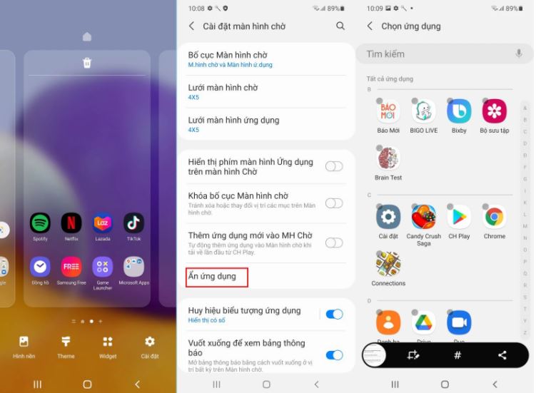 Thủ thuật ẩn ứng dụng