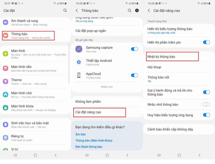 Nhật ký thông báo