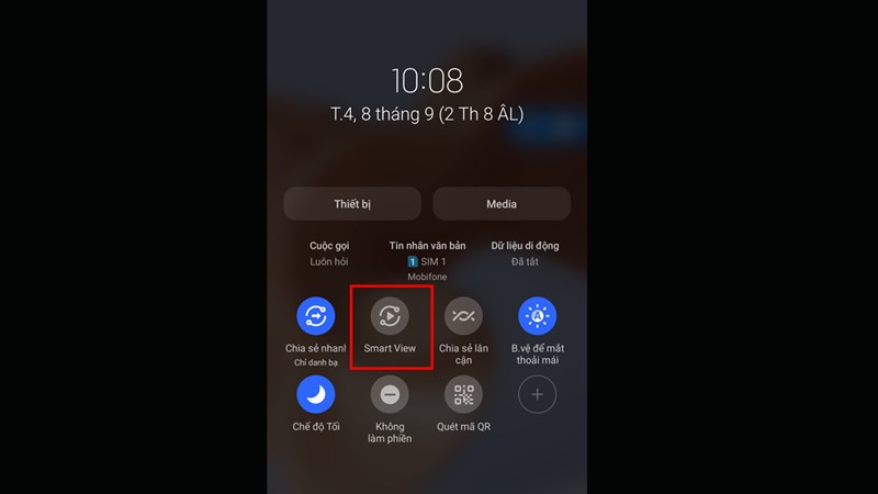 Kết nối điện thoại Android với Tivi bước 2 