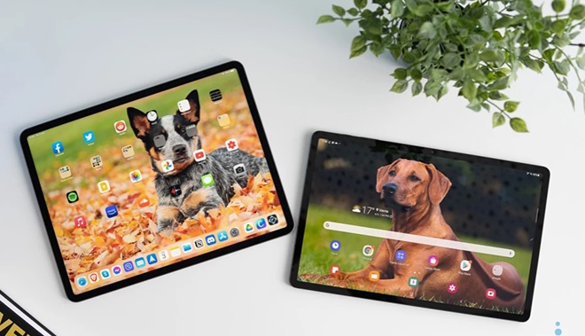 Mặt trước iPad Pro M1 2021 hay Galaxy Tab S7/Tab S7+