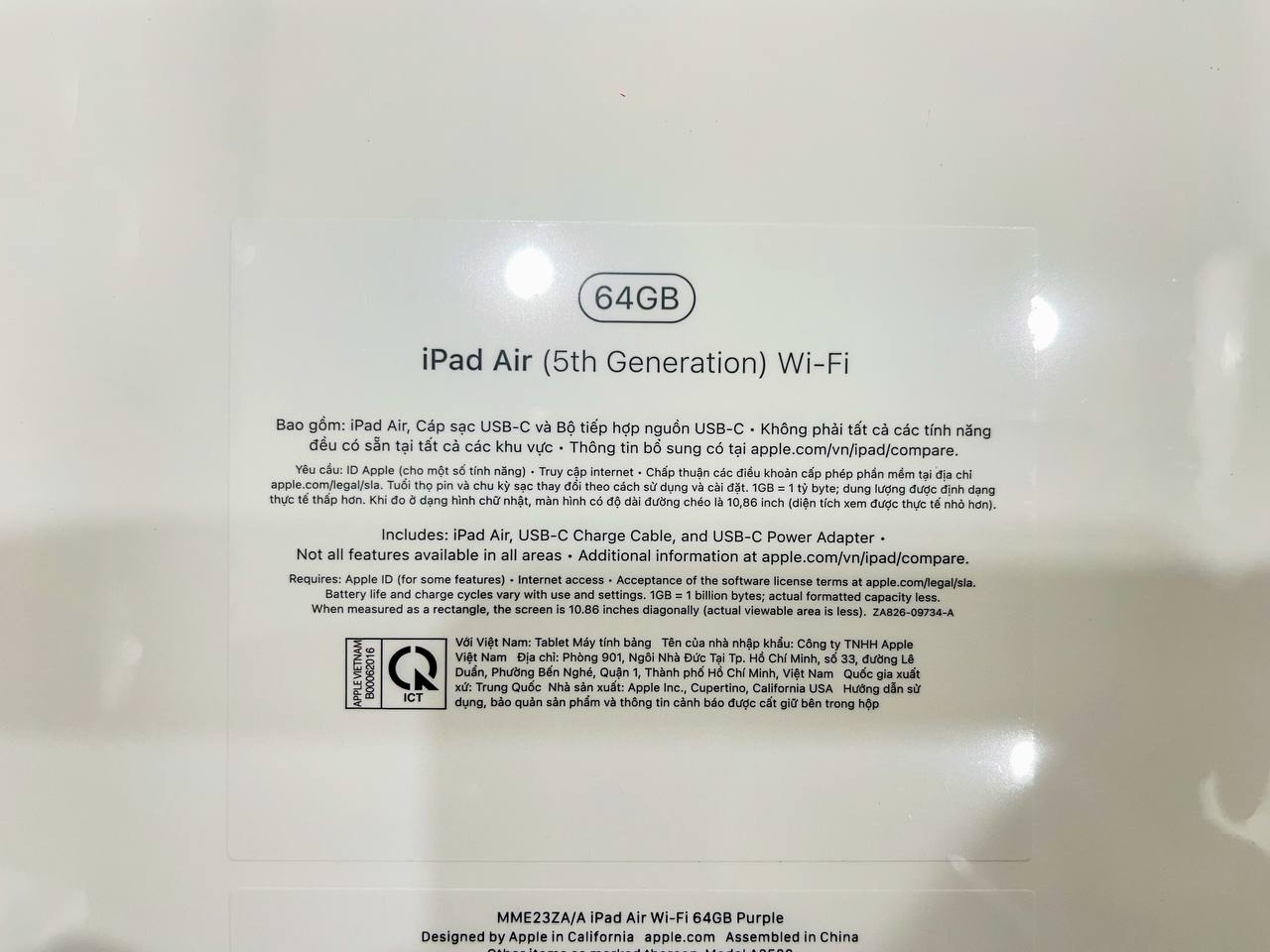 Full iPad Air 5 M1 2022 Wifi 64GB