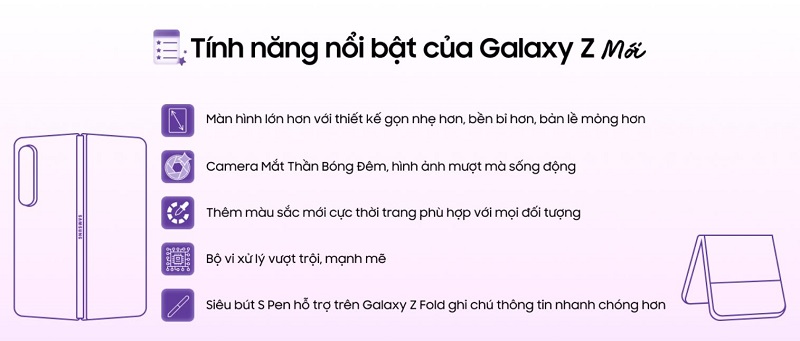 tính năng Galaxy Z Fold4 5G, Galaxy Z Flip4 5G 