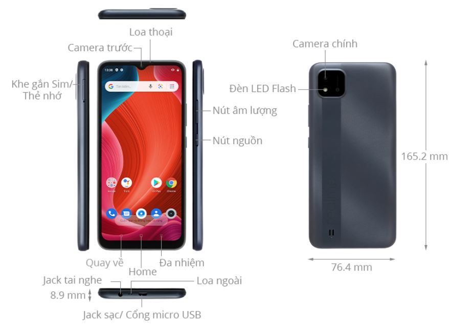 kích thước Realme C11 (2021)