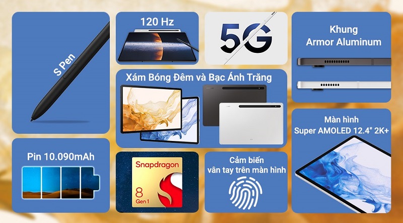 tính năng Samsung Galaxy Tab S8 Plus 5G