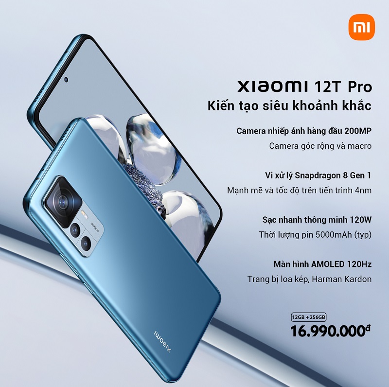 thông số kỹ thuật Xiaomi 12T Pro 