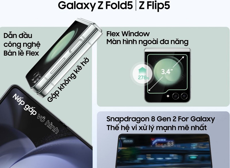 tính năng Galaxy Z Flip5 5G/ Z Fold5 5G