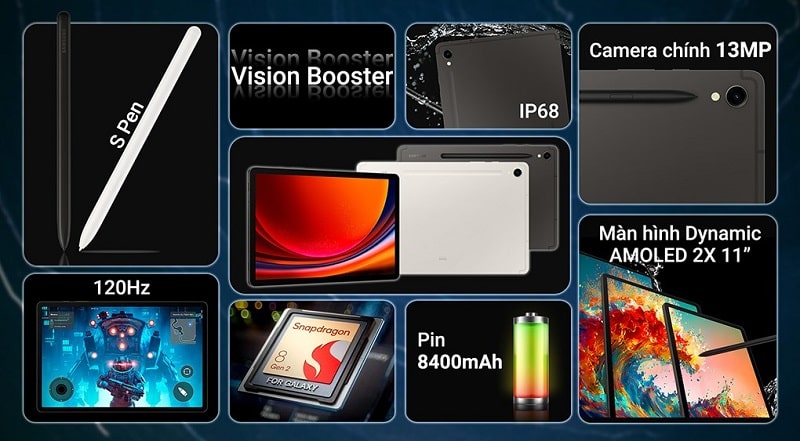 tính nang Galaxy Tab S9 Wifi