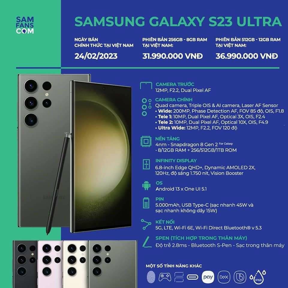 giá Samsung Galaxy S23 Ultra 5G