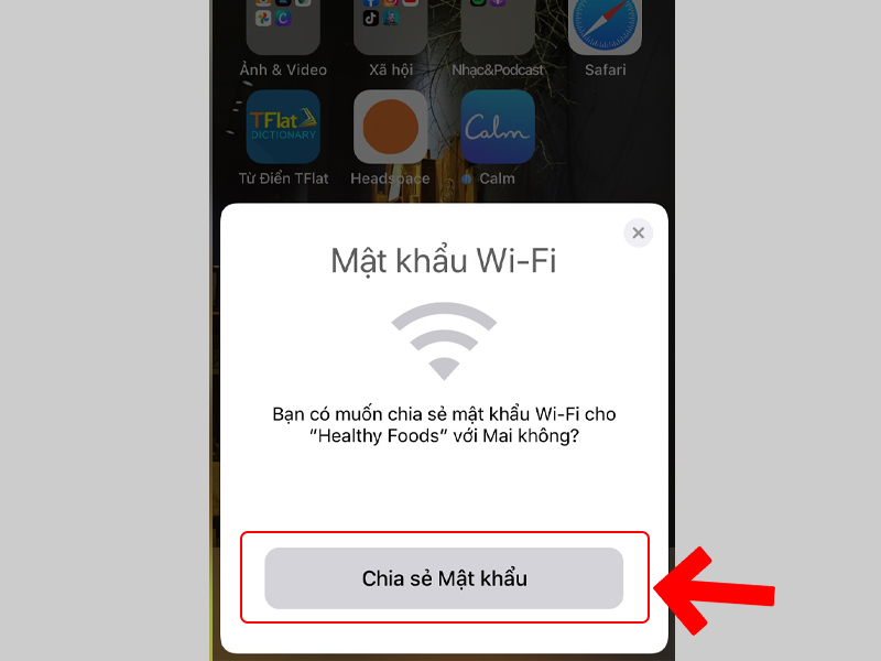 Hướng dẫn chia sẻ Wifi