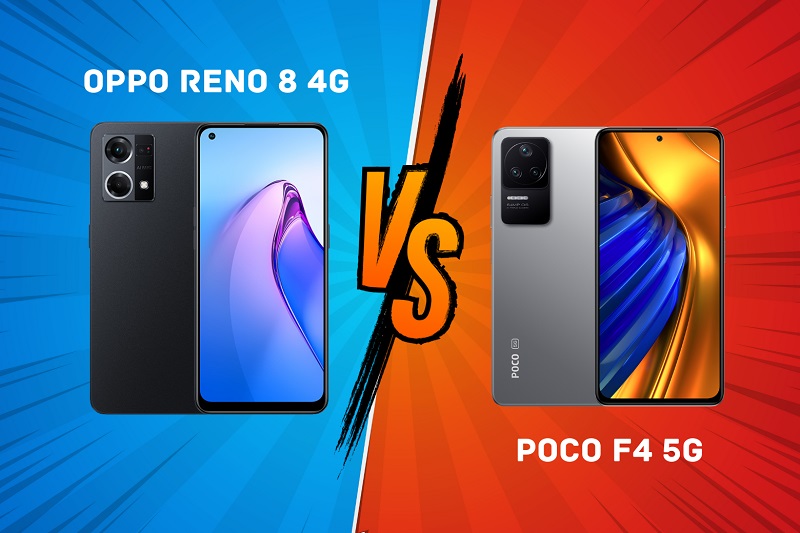 So sánh Xiaomi Poco F4 5G vs OPPO Reno8 4G