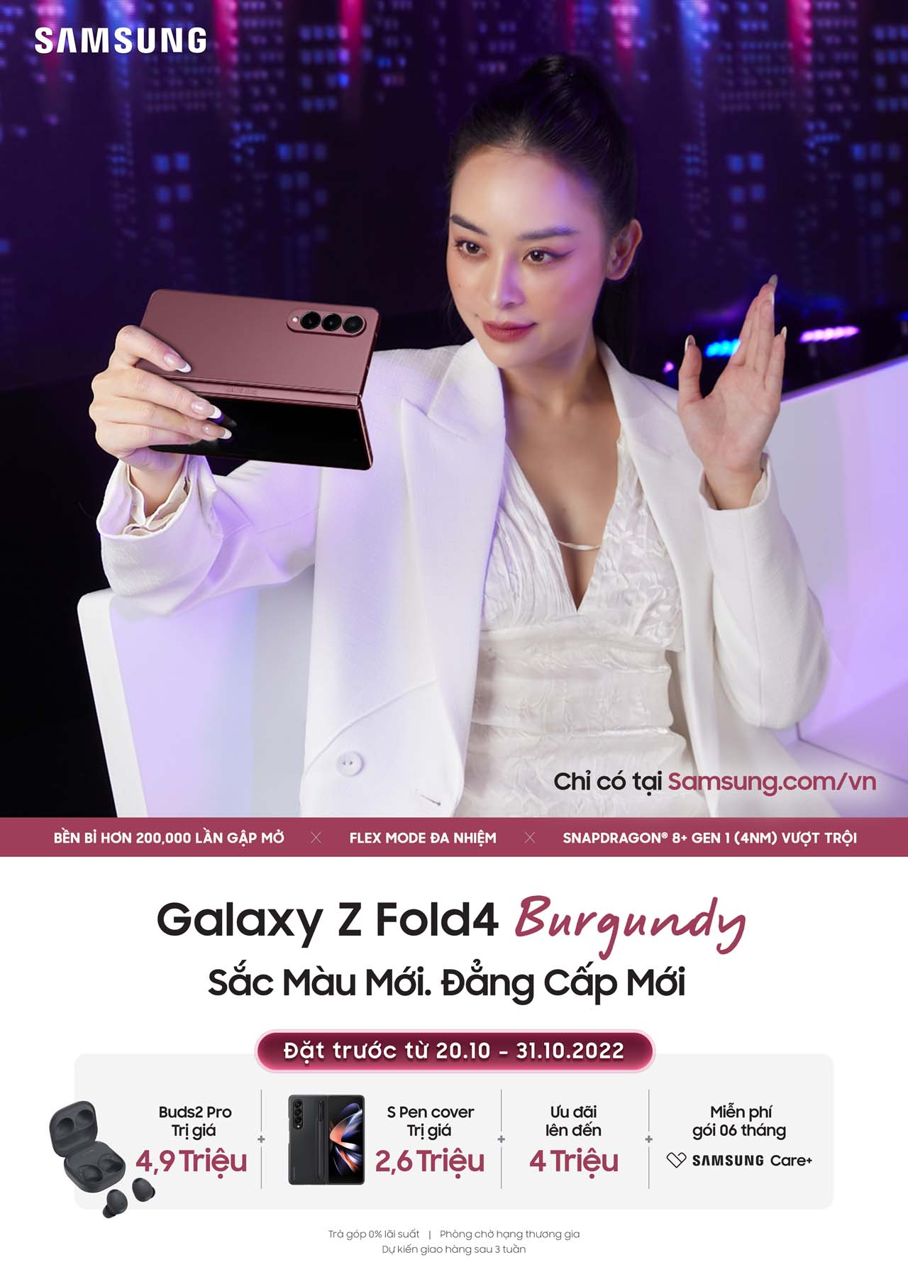 giá Galaxy Z Fold4 5G Burgundy 