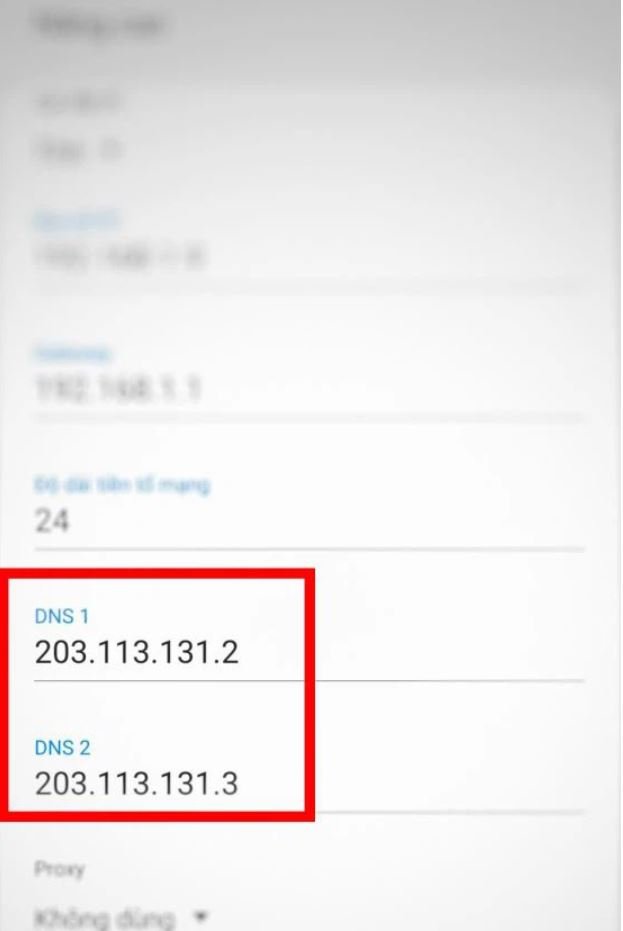 Đổi DNS trên điện thoại Android 4