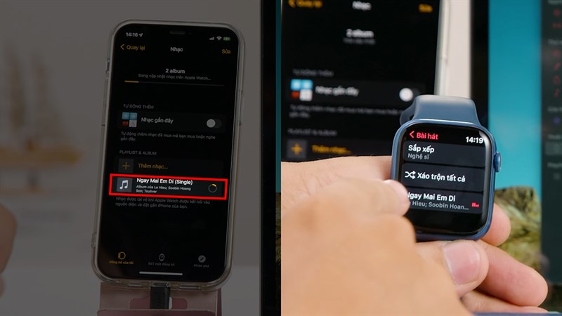 Bước 4 cách chuyển nhạc từ iPhone sang Apple Watch