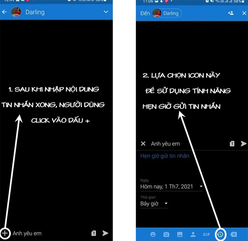 Bước 4 cách gửi tin nhắn hẹn giờ trên Android