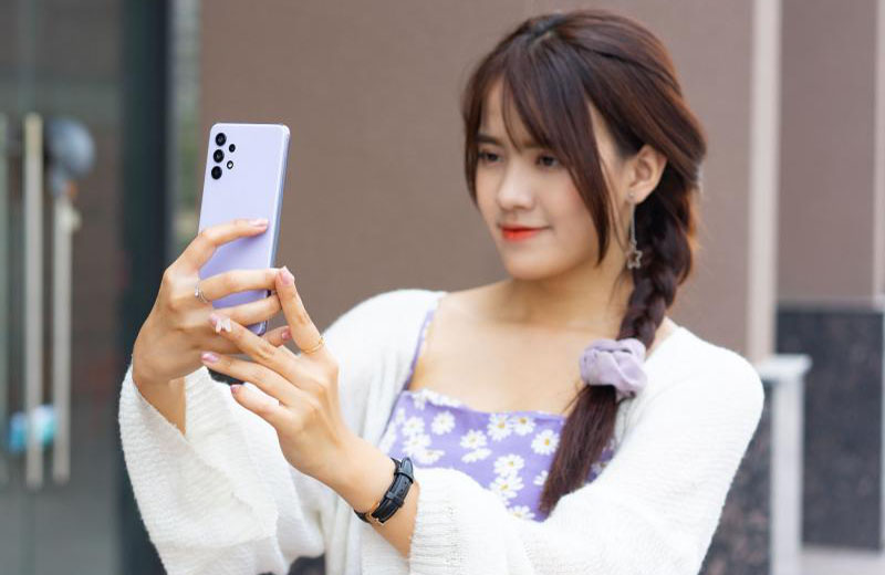 Chụp ảnh Samsung Galaxy A32 trôi bảo hành