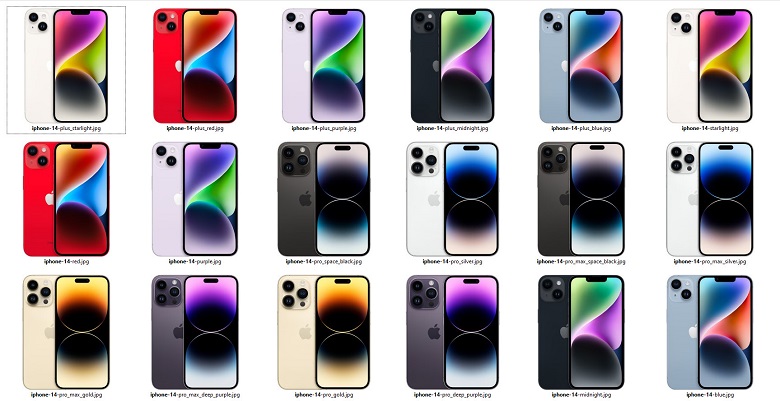 Các phiên bản màu sắc trên iPhone 14 