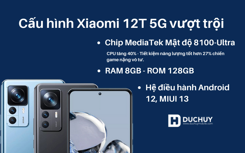 Cấu hình  Xiaomi 12T 5G